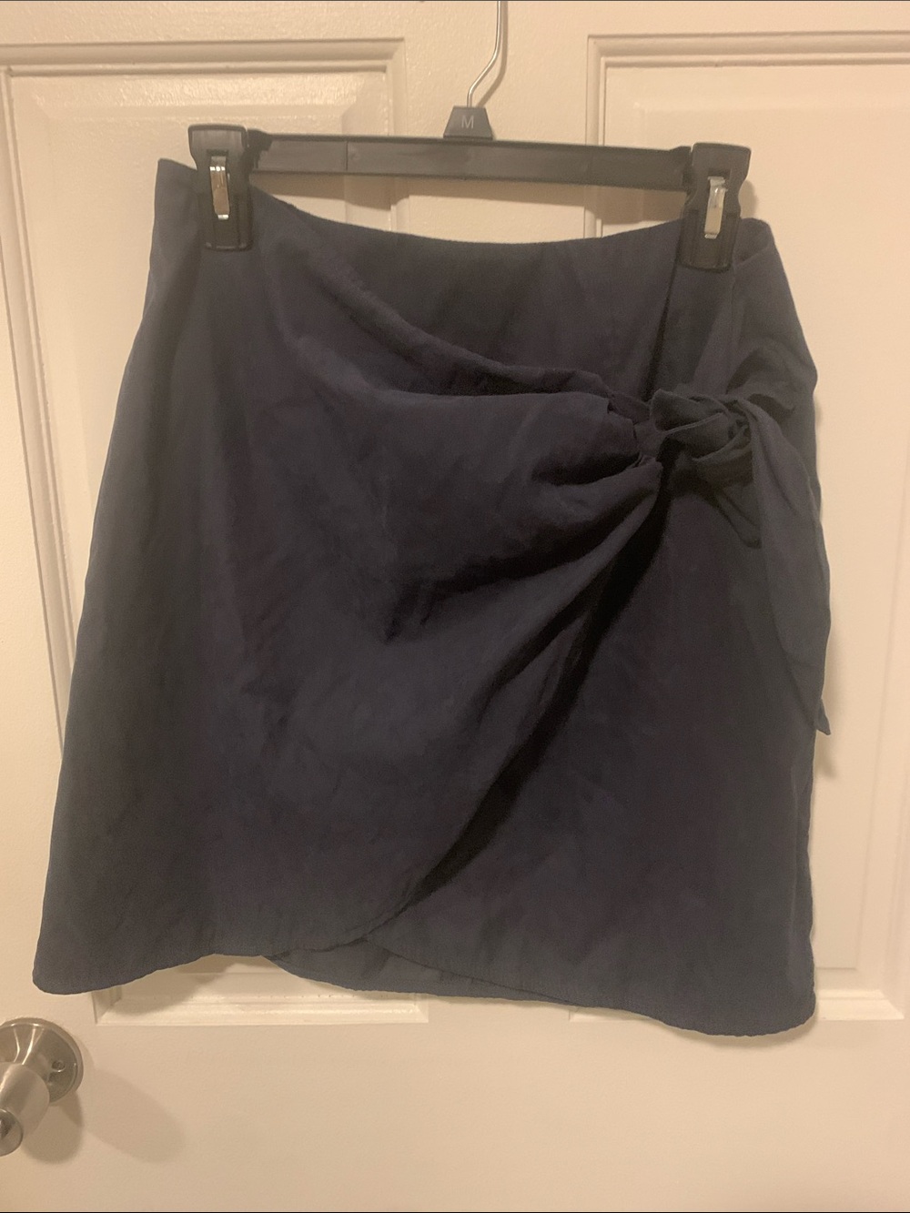 Charlotte Russe Navy Wrap Skirt with Side Tie